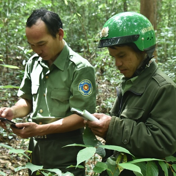 12Forest guards of station 1 went to a patrol trip at Kon Chu Rang NR Tay NguyenFZS 800px